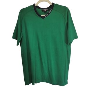 Ralph Lauren Polo Sport Vintage 90s Green Short Sleeve V-Neck Tee - Sz M
